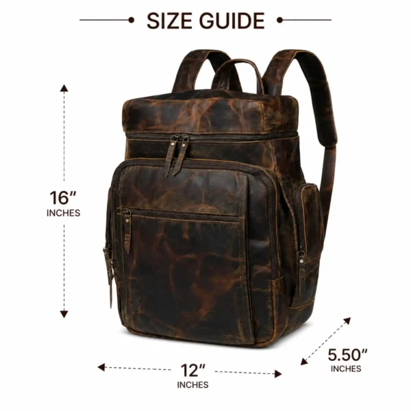 Leather Backpack - Saint Stag (4)