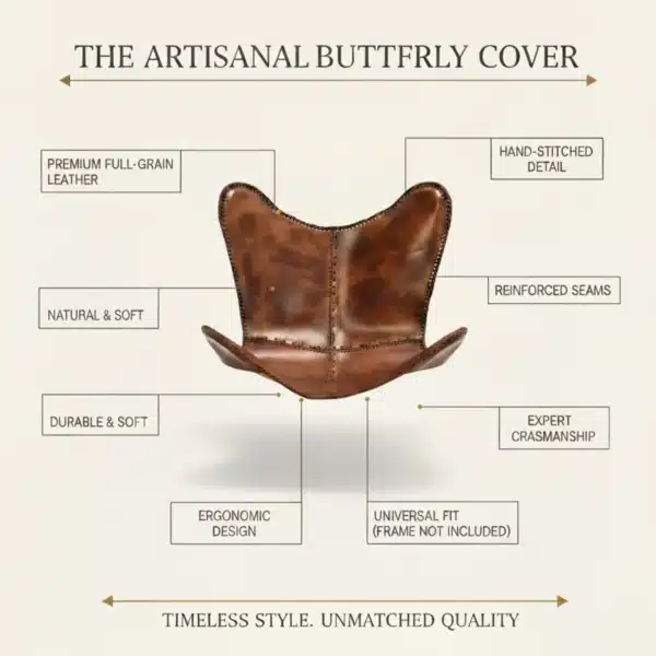 Leather Butterfly Chair Cover - SAINT STAG