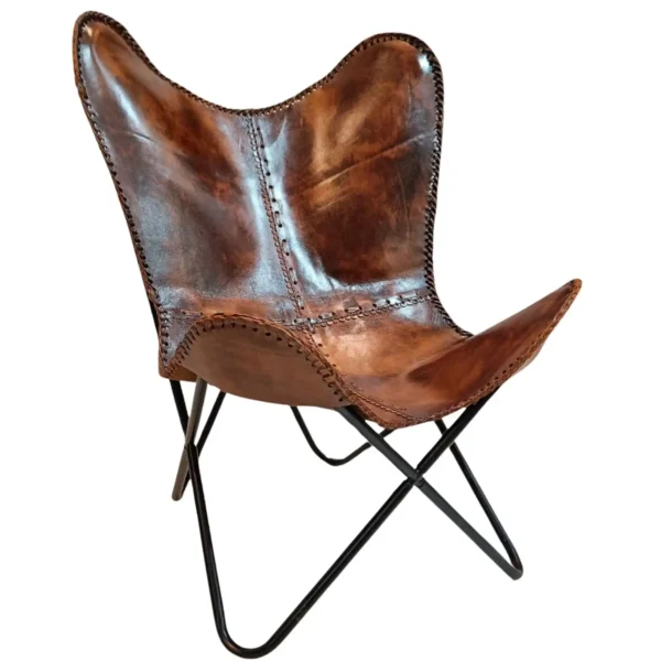 Leather Butterfly Chair - SAINT STAG
