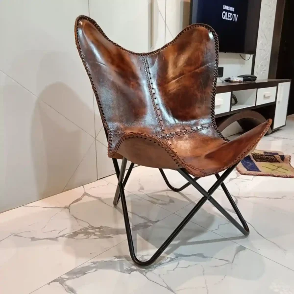 Leather Butterfly Chair - SAINT STAG