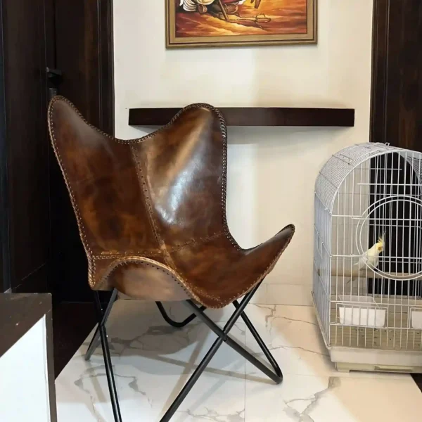 Leather Butterfly Chair - SAINT STAG