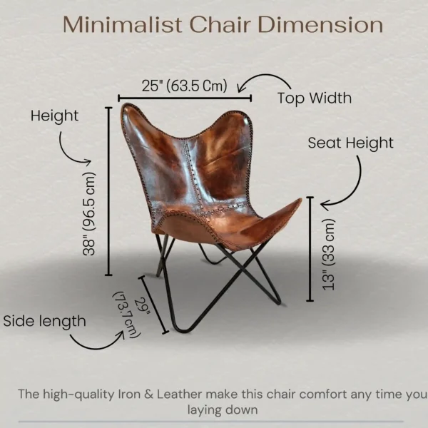 Leather Butterfly Chair - SAINT STAG