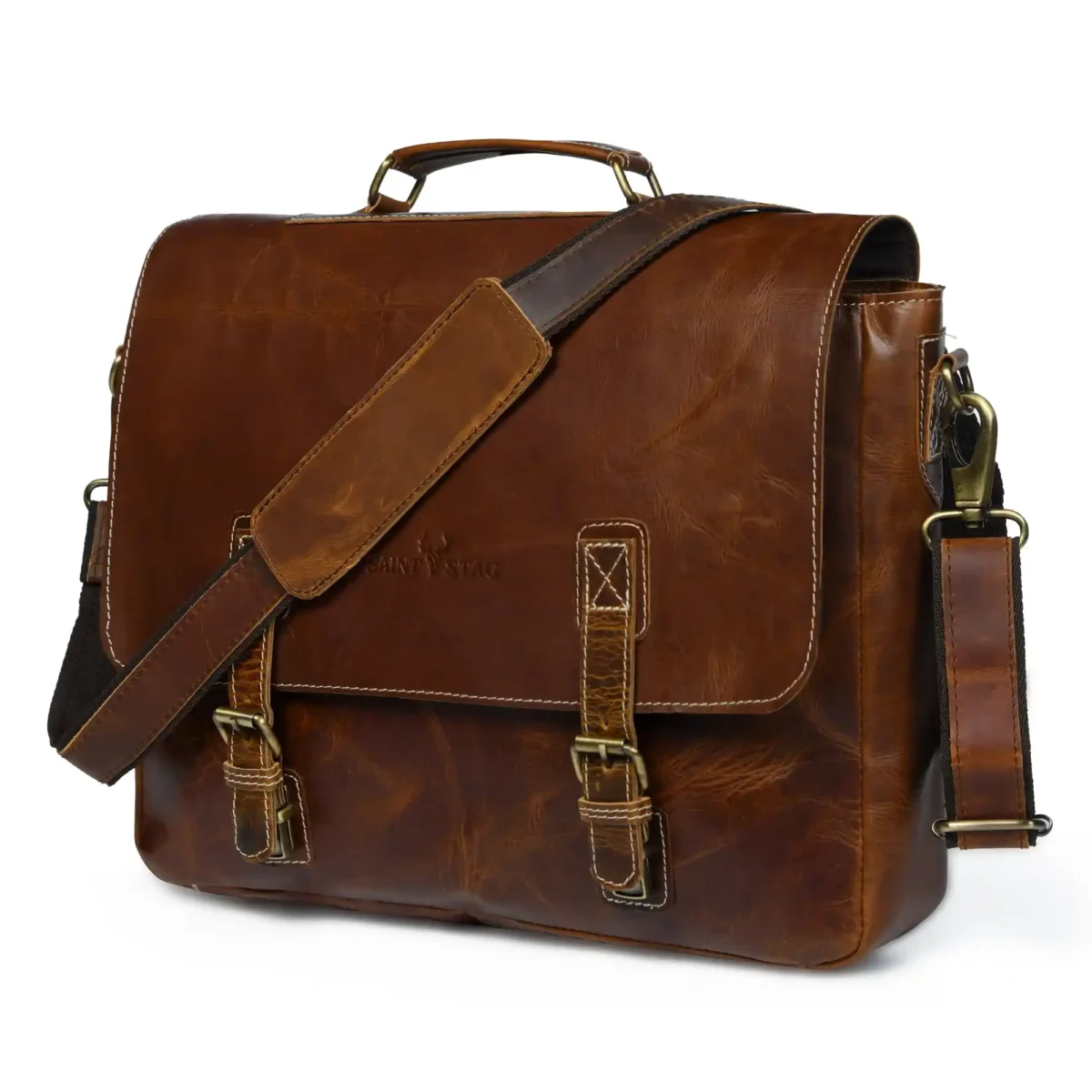 Leather Messenger Bag - SAINT STAG