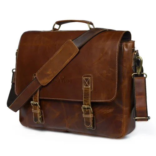 Leather Messenger Bag - SAINT STAG