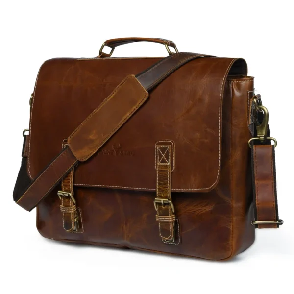 Leather Messenger Bag - SAINT STAG