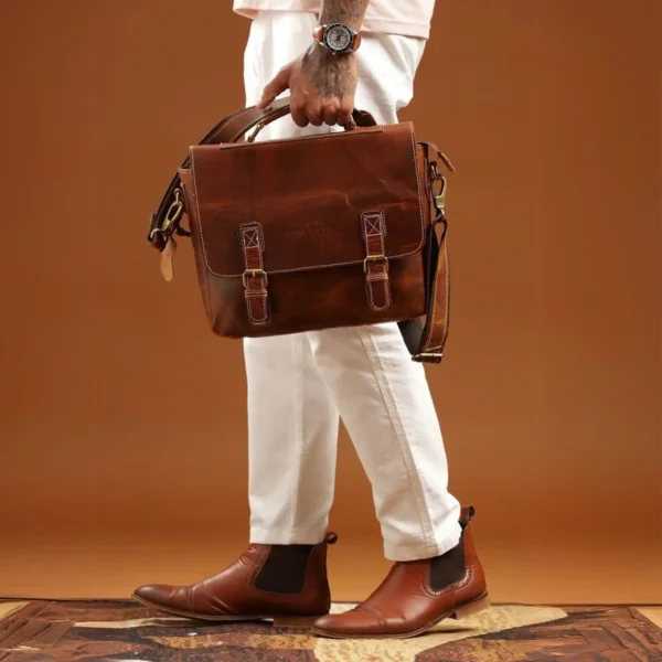 Leather Messenger Bag - SAINT STAG