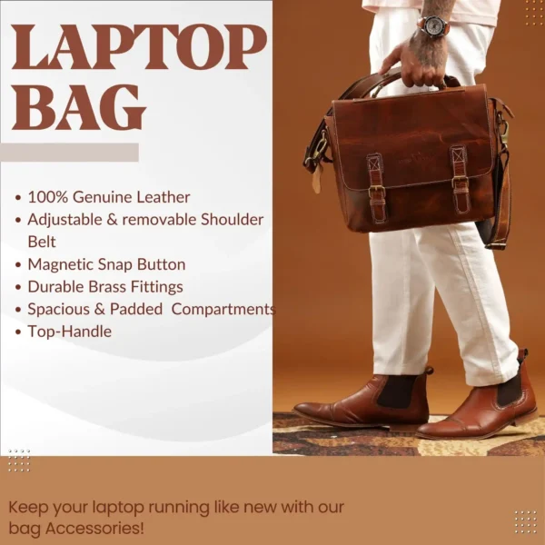 Leather Messenger Bag - SAINT STAG