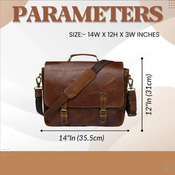 Leather Messenger Bag - SAINT STAG