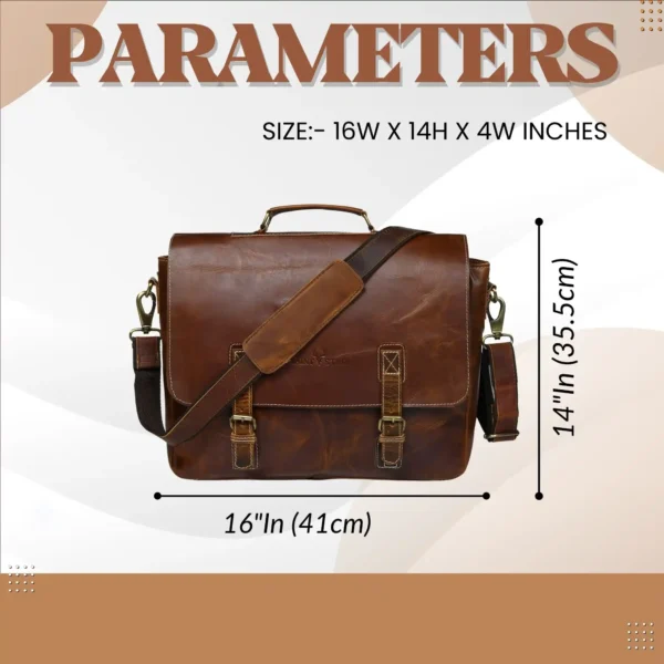 Leather Messenger Bag - SAINT STAG
