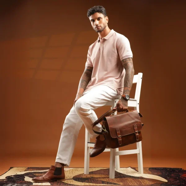 Leather Messenger Bag - SAINT STAG