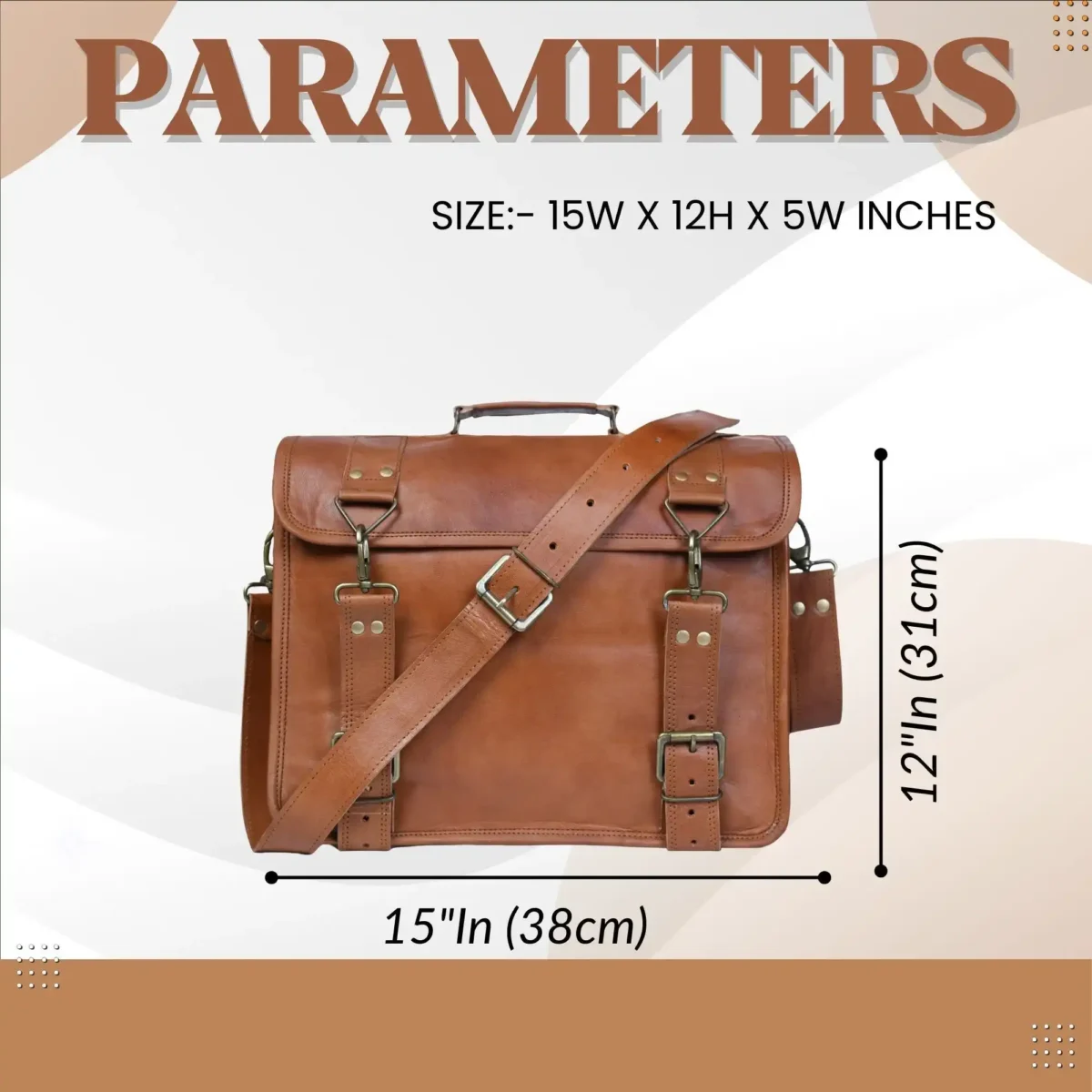 Leather Messenger Bag - SAINT STAG