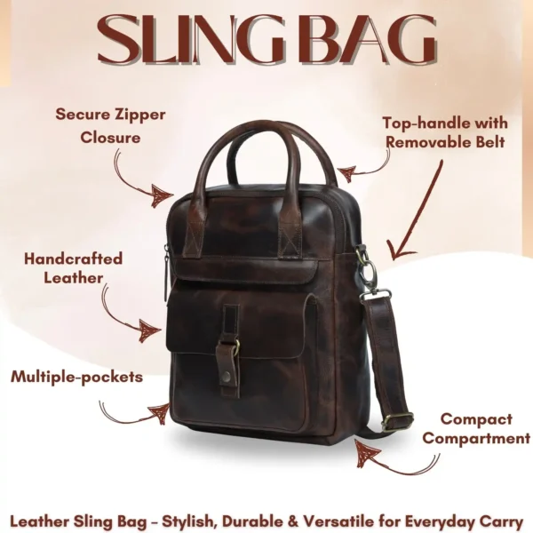 Leather Sling Bag - SAINT STAG