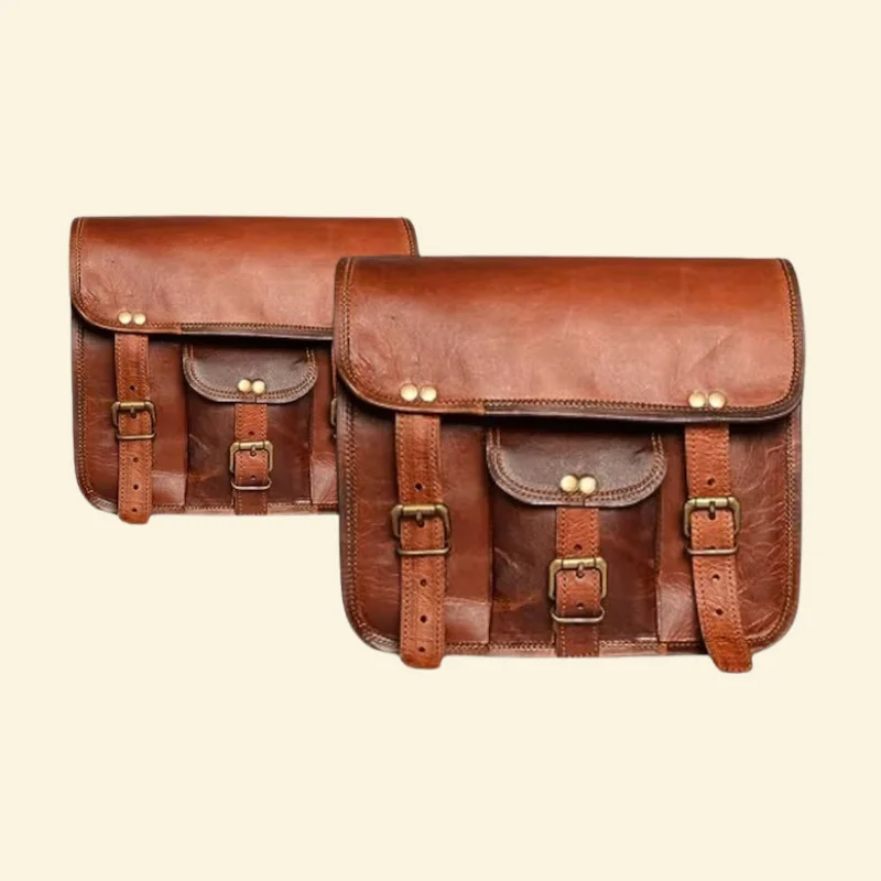 Craftsman's Brown Leather Bag Set