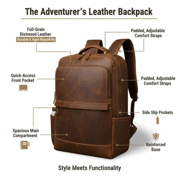Leather Backpack - SAINT STAG