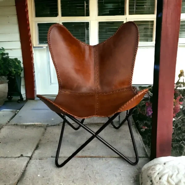 Leather Butterfly Chair Cover - SAINT STAG