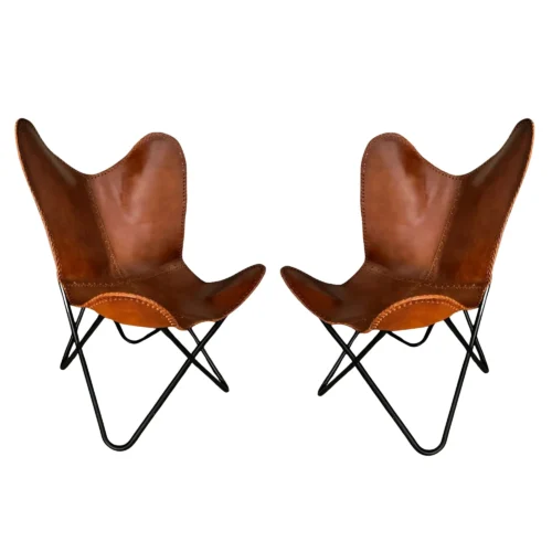 Leather Butterfly Chair - SAINT STAG