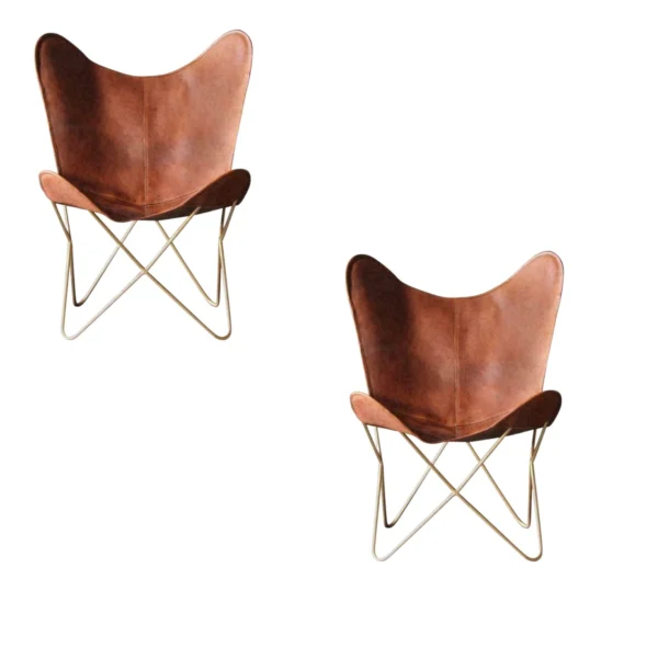 Leather Butterfly Chair - SAINT STAG