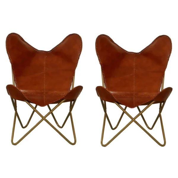 Leather Butterfly Chair - SAINT STAG