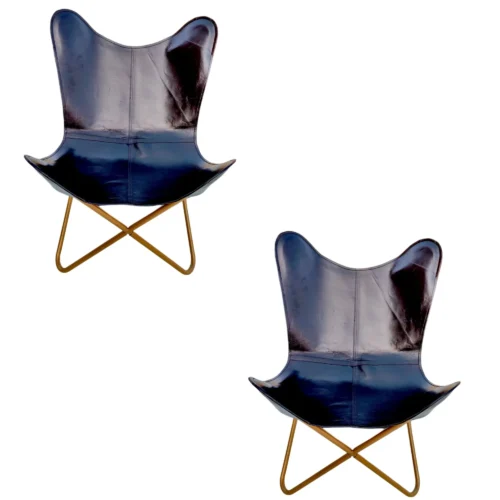 Leather Butterfly Chair - SAINT STAG