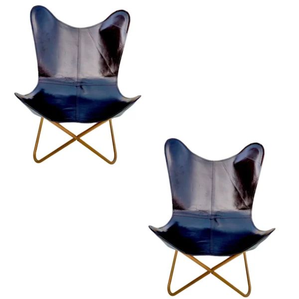 Leather Butterfly Chair - SAINT STAG