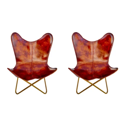 Leather Butterfly Chair - SAINT STAG