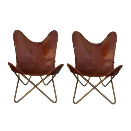 Leather Butterfly Chair - SAINT STAG