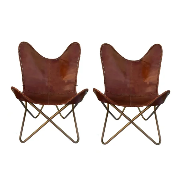 Leather Butterfly Chair - SAINT STAG