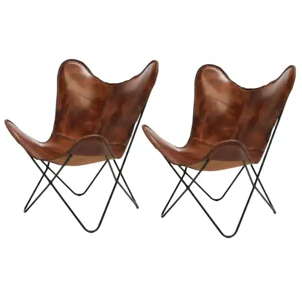 Leather Butterfly Chair - SAINT STAG