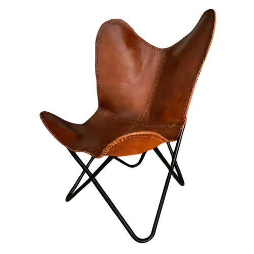Leather Butterfly Chair - SAINT STAG