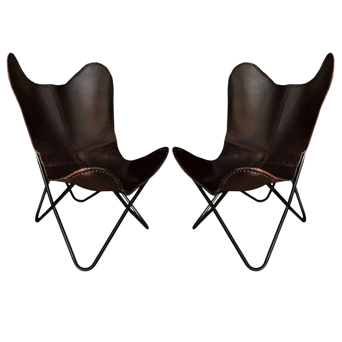 Leather Butterfly Chair - SAINT STAG