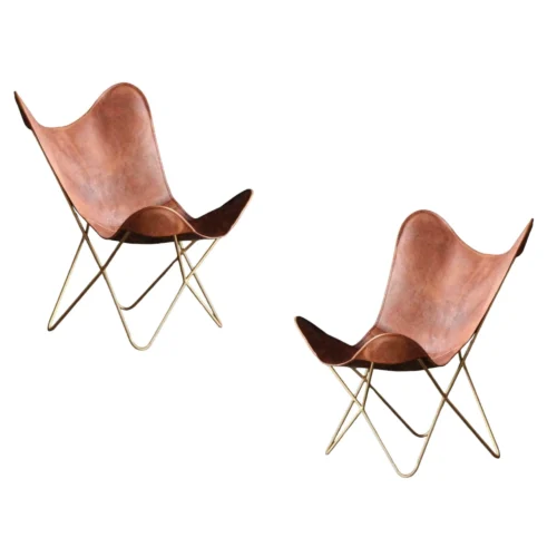 Leather Butterfly Chair - SAINT STAG