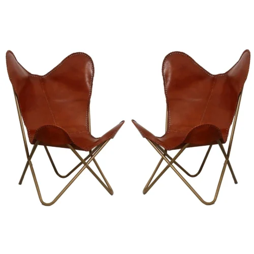 Leather Butterfly Chair - SAINT STAG