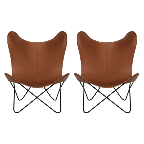 Leather Butterfly Chair - SAINT STAG
