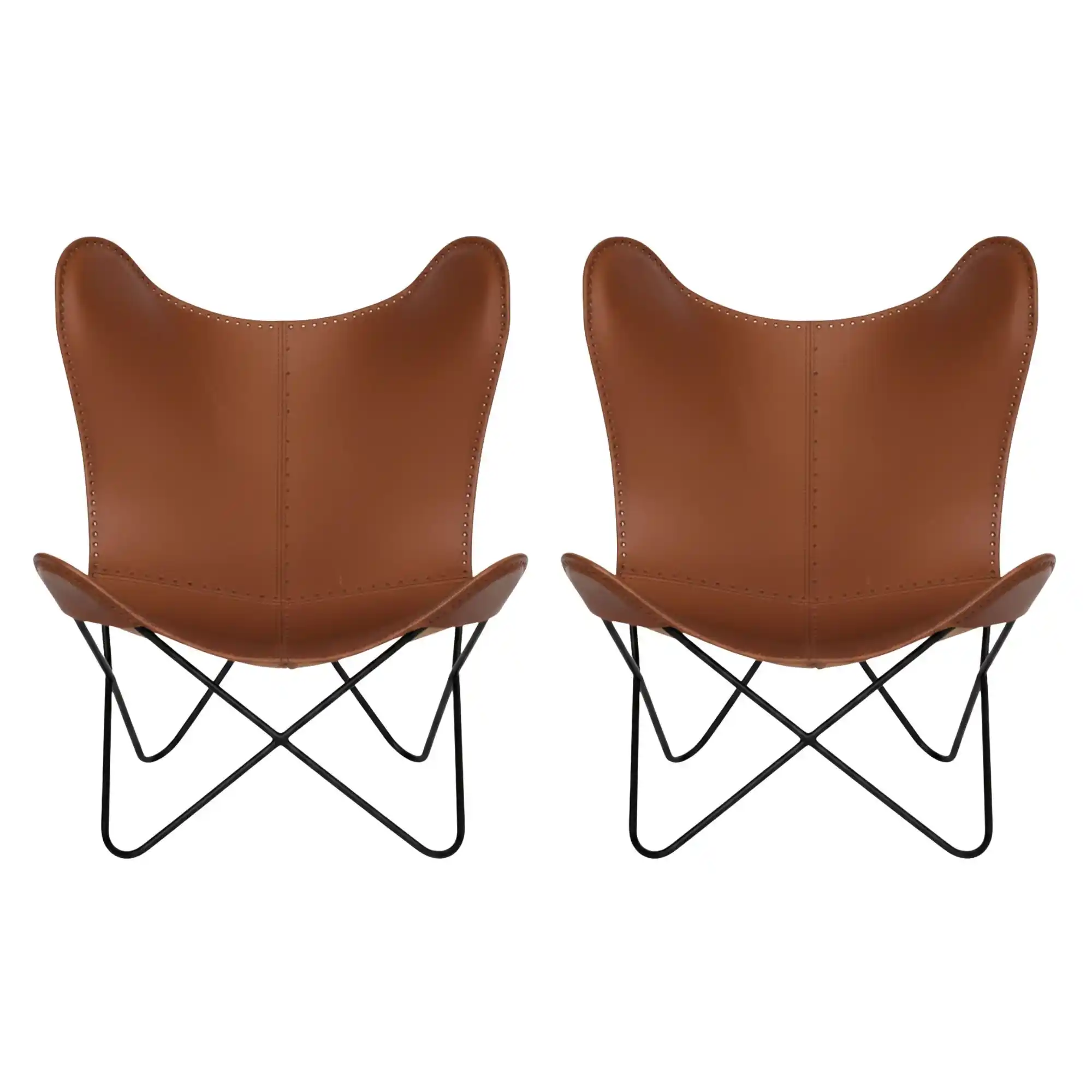 Leather Butterfly Chair - SAINT STAG
