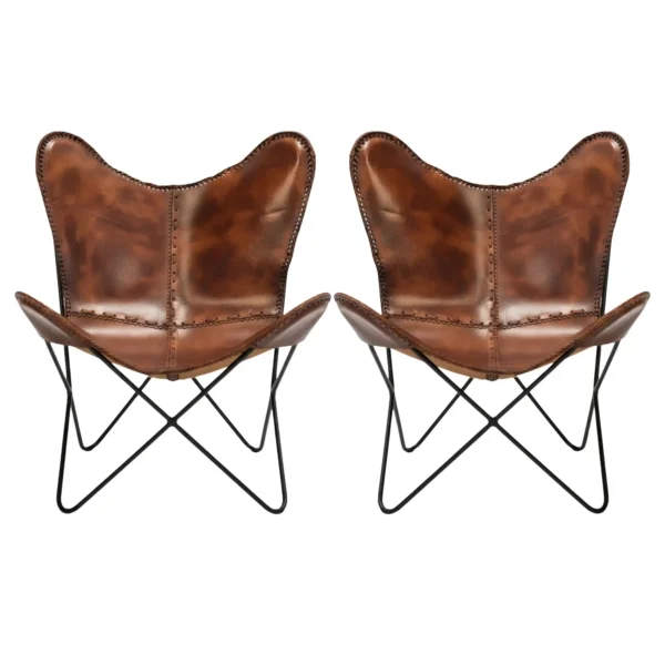 Leather Butterfly Chair - SAINT STAG