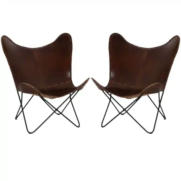 Leather Butterfly Chair - SAINT STAG