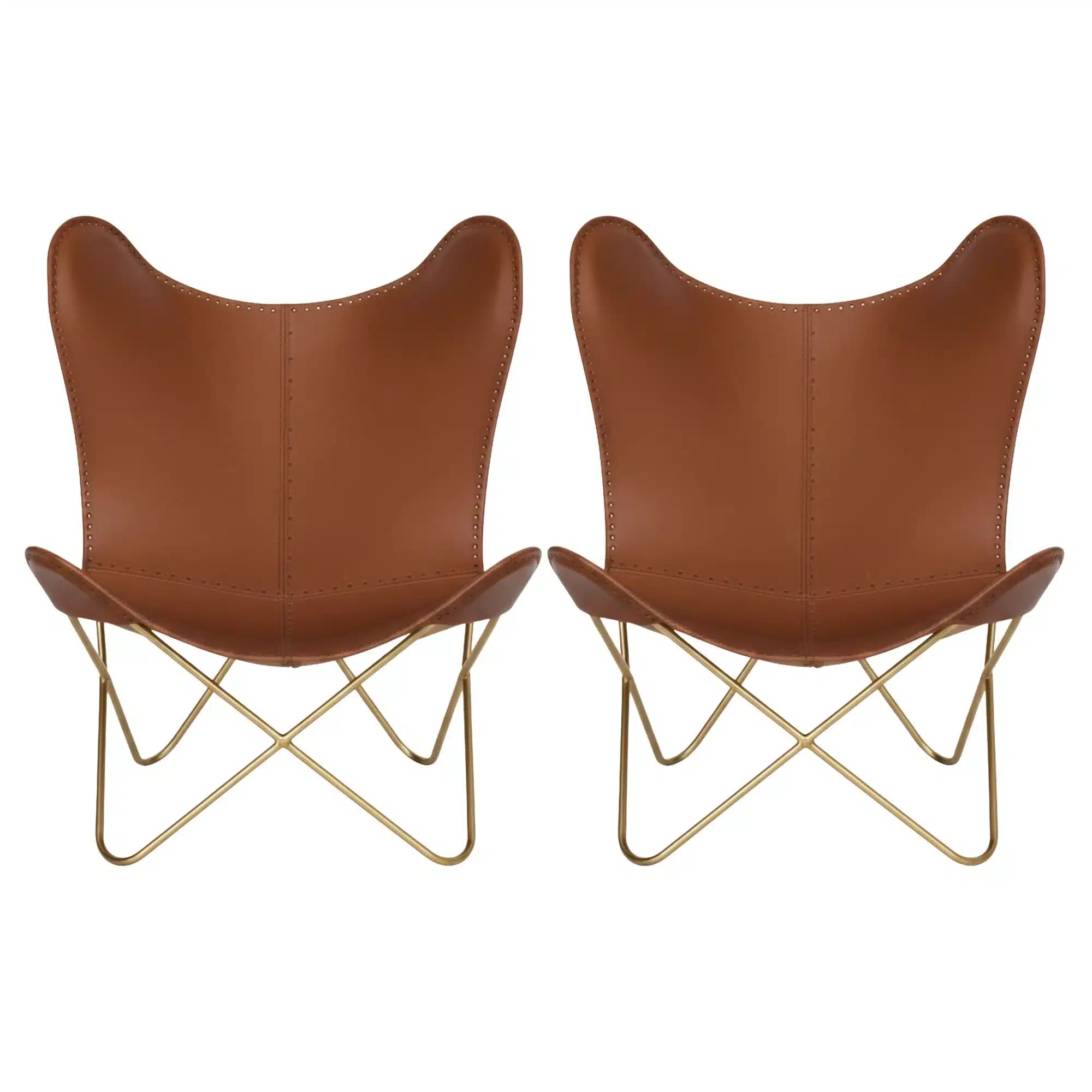 Leather Butterfly Chair - SAINT STAG