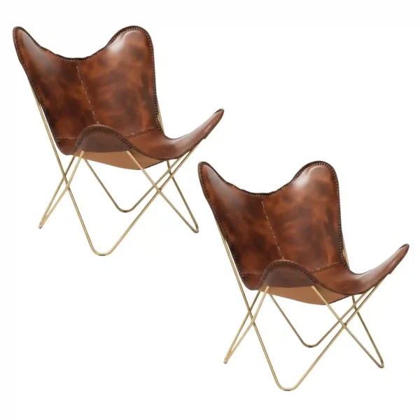 Leather Butterfly Chair - SAINT STAG