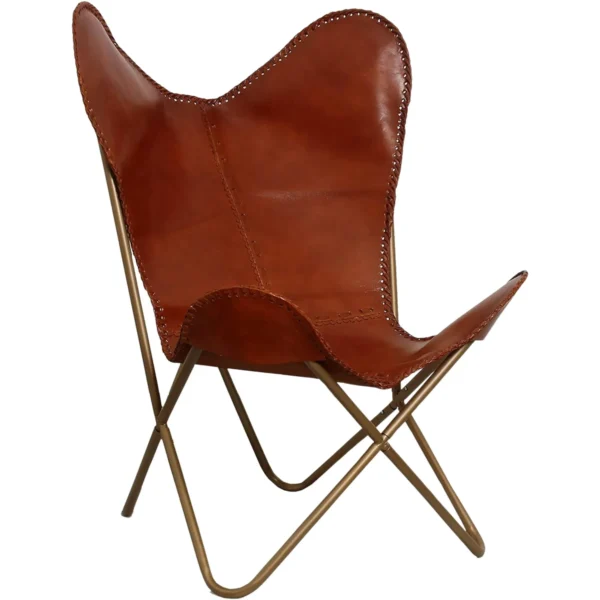 Leather Butterfly Chair - SAINT STAG