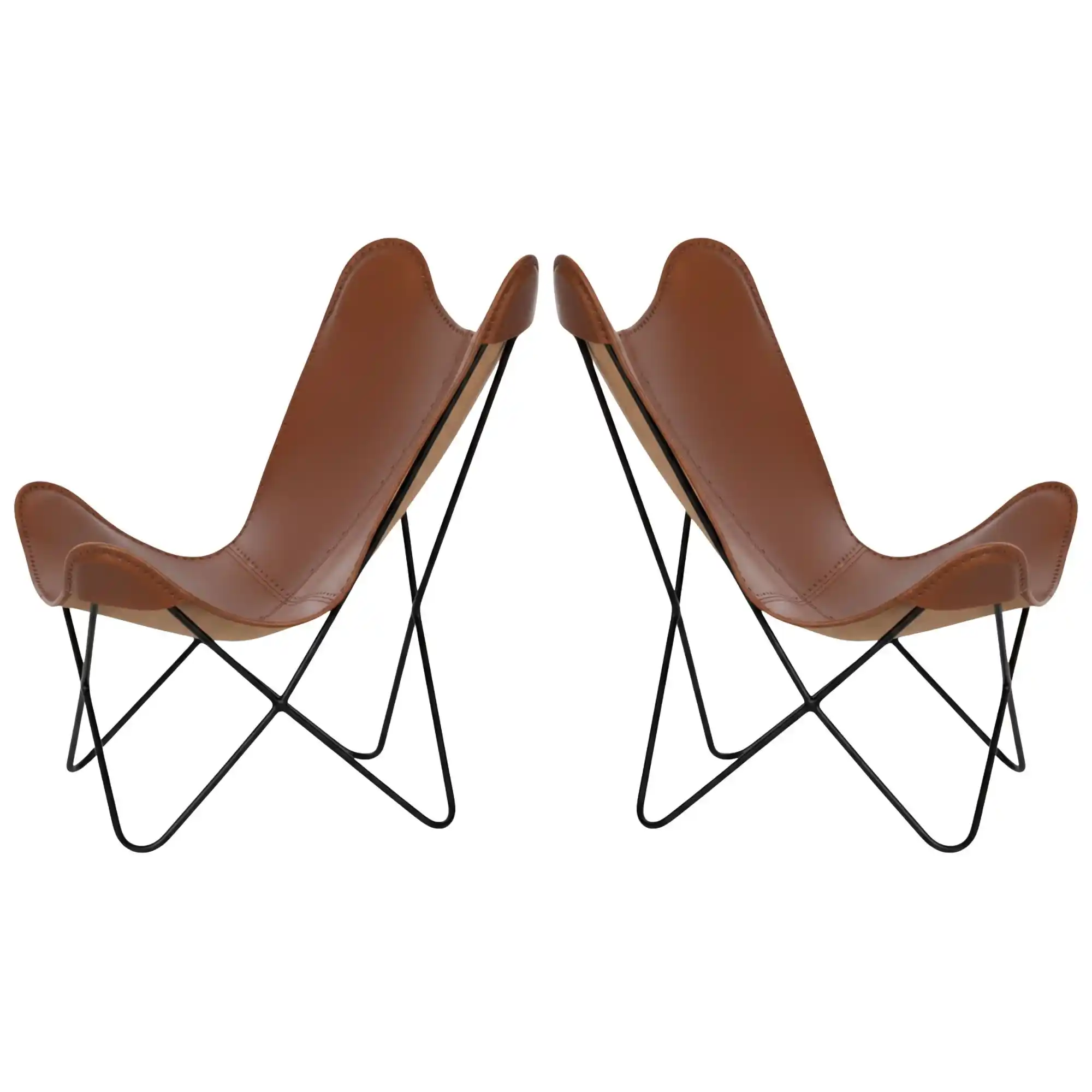 Leather Butterfly Chair - SAINT STAG