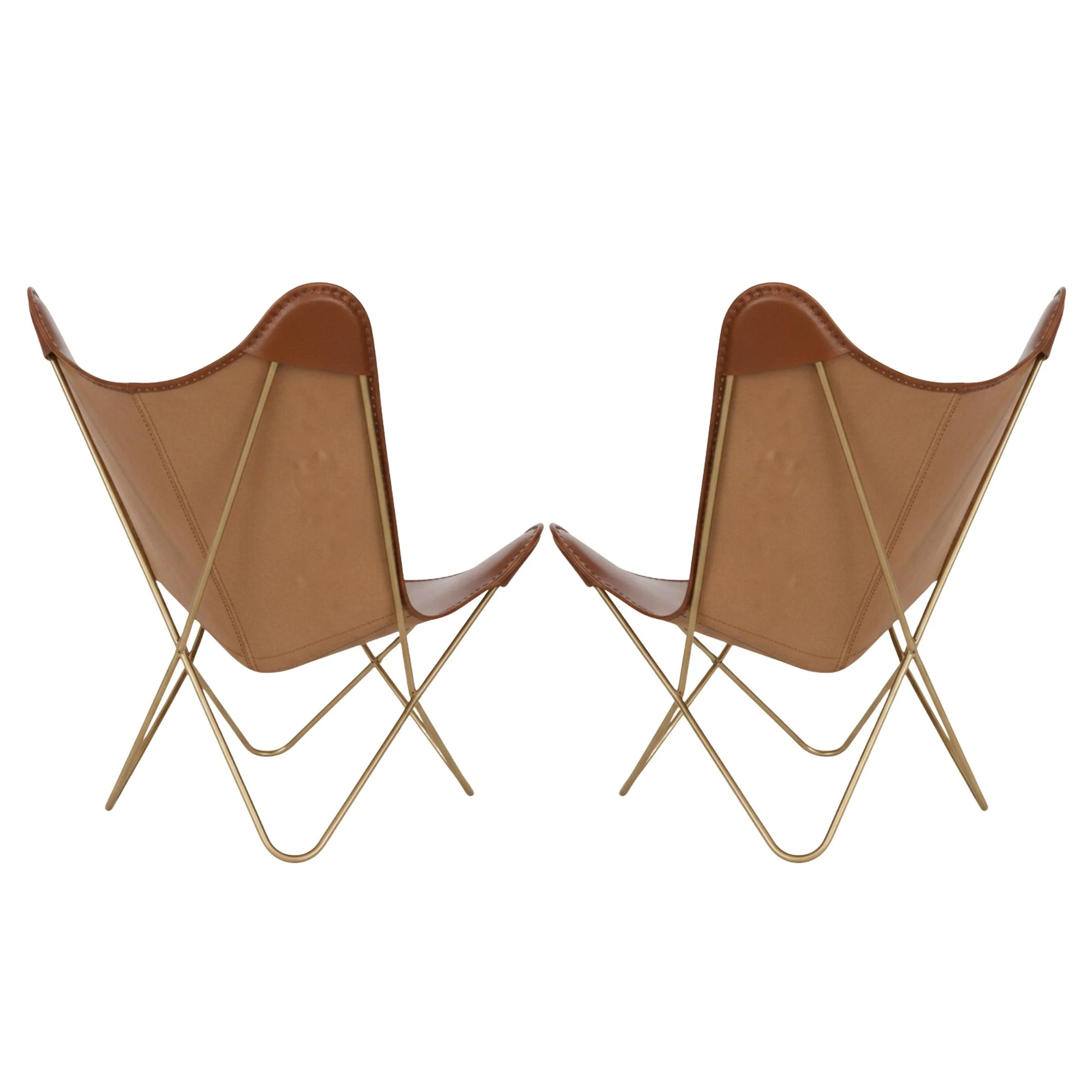 Leather Butterfly Chair - SAINT STAG