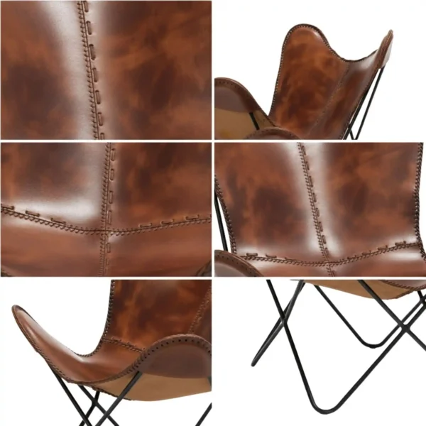 Leather Butterfly Chair - SAINT STAG