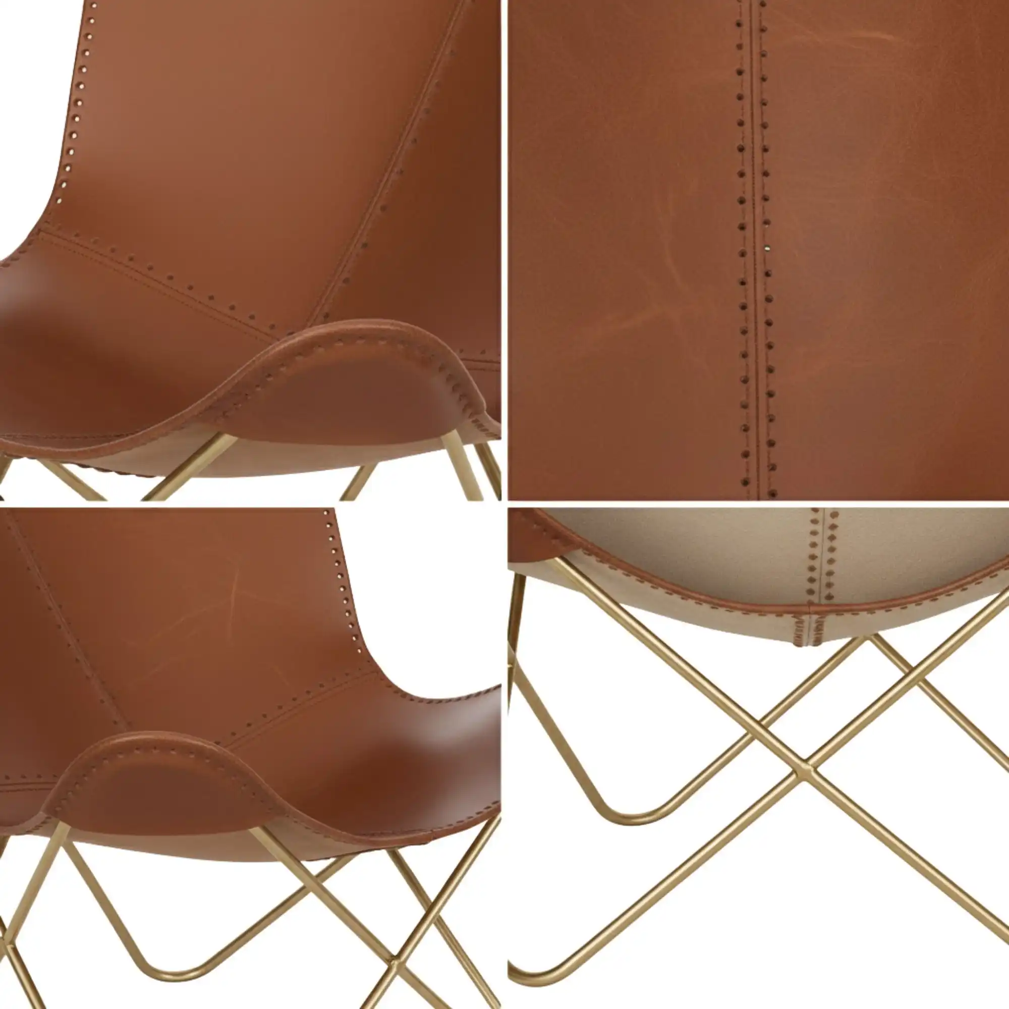 Leather Butterfly Chair - SAINT STAG