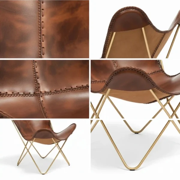 Leather Butterfly Chair - SAINT STAG