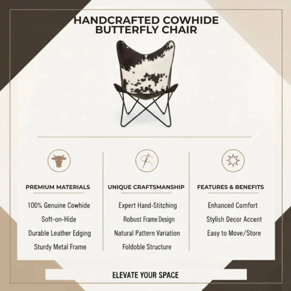 Leather Butterfly Chair - SAINT STAG