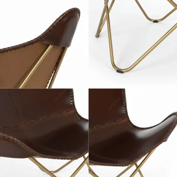 Leather Butterfly Chair - SAINT STAG