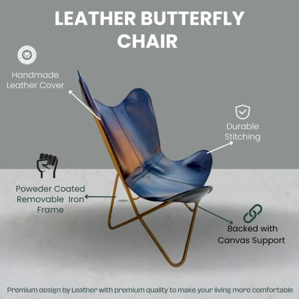 Leather Butterfly Chair - SAINT STAG