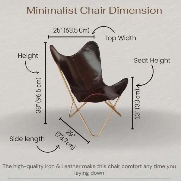 Leather Butterfly Chair - SAINT STAG