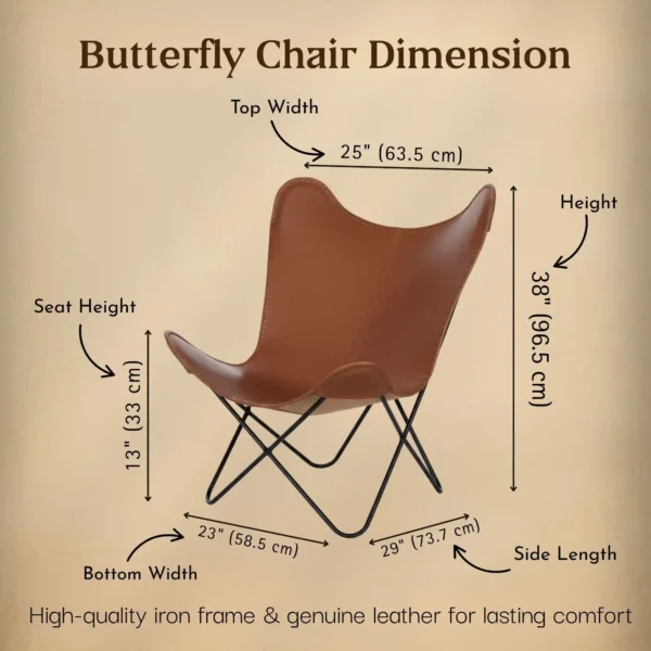 Leather Butterfly Chair - SAINT STAG