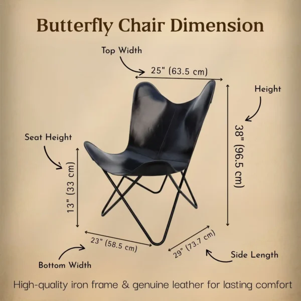 Leather Butterfly Chair - SAINT STAG